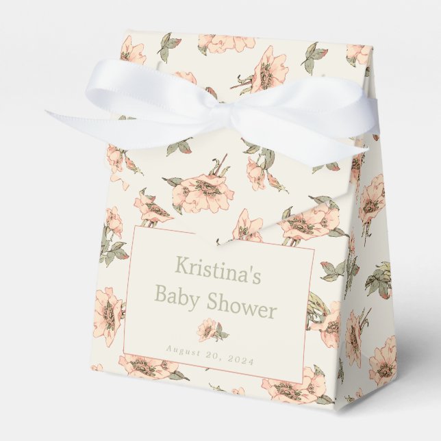 Pink Roses Girl Baby Showbox Geschenkschachtel (Vorderseite)