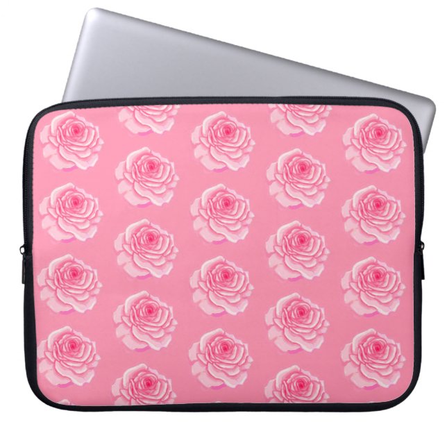 Pink roses laptopschutzhülle (Vorderseite)