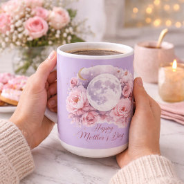 Pink Roses Lavender Moon Mug, Mother's Day Gift  Kaffeetasse
