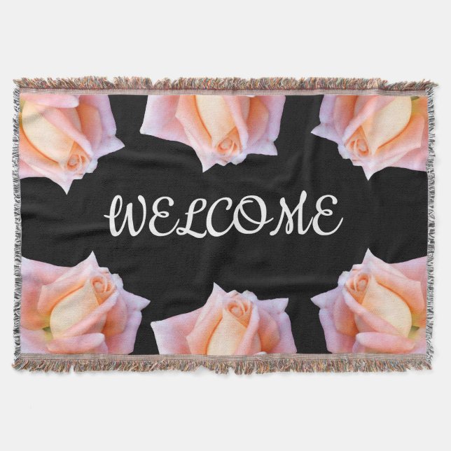 Pink Roses Magic Custom Willkommen Decke (Vorderseite)