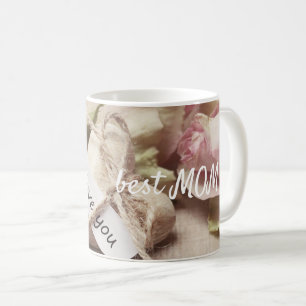 Pink Roses mit Herzdesign personalisieren Kaffeetasse