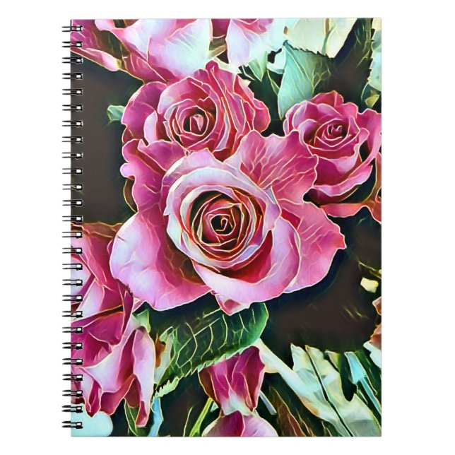 PINK ROSES NOTIZBLOCK (Vorderseite)