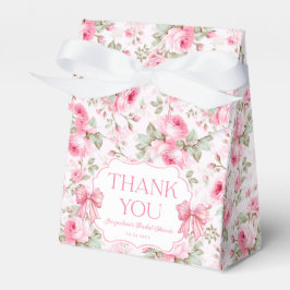 Pink Roses Pink Bow Brautparty Vielen Dank Geschenkschachtel