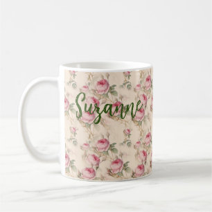 Pink Roses Tasse Kaffee Cup Custom Geschenk