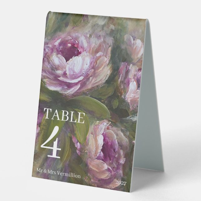 Pink Roses Tischaufsteller (Vorderseite)