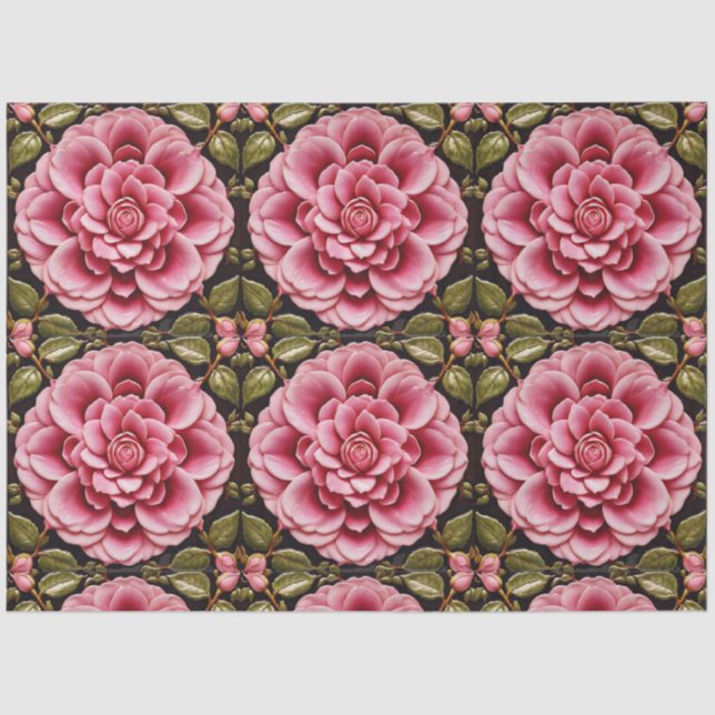 Pink Roses Trendy Beautiful Collection Seidenpapier (Vorderseite)