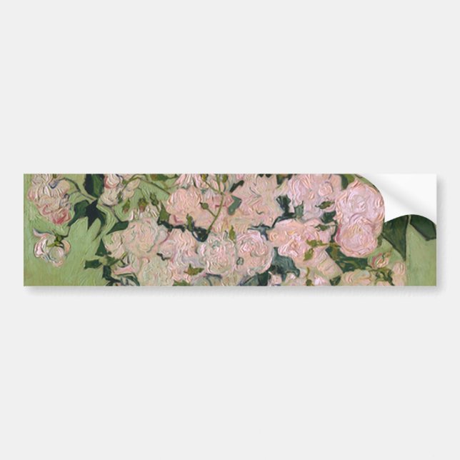 Pink Roses Van Gogh Fine Art Autoaufkleber (Vorne)