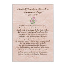 Pink Roses, William Shakespeare Liebe Gedicht