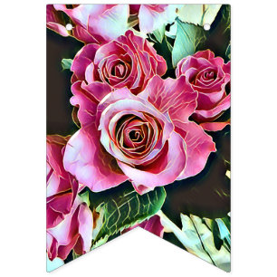 PINK ROSES WIMPELKETTE