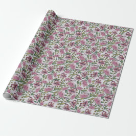 Pink Roses Wrapping Paper Geschenkpapier