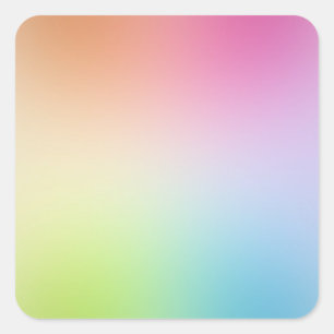 Pink Rot Lila Gelb Orange Blau Grün Benutzerdefini Quadratischer Aufkleber