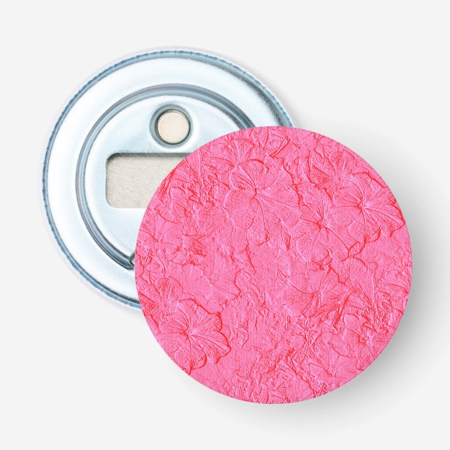 Pink-Round-Flasche-Opener Flaschenöffner (Vorderseite)