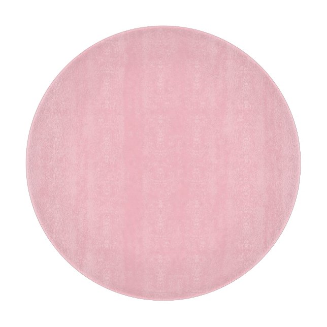 Pink Round Glass Cutting Board Schneidebrett (Vorderseite)