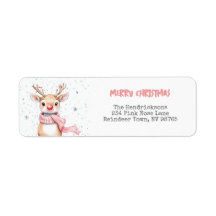 Pink Rudolph Rentier Weihnachtsfeiertage Rücksende