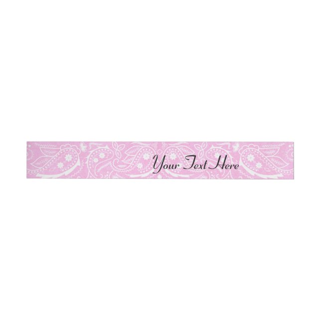 Pink Rustic Paisley Country Western Einladung Rundum-Adressaufkleber (Person)