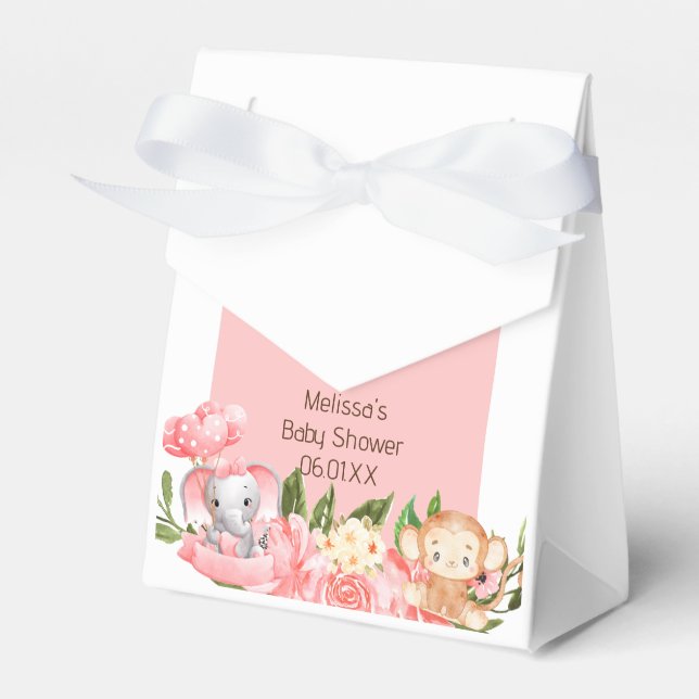 Pink Safari Thema Party Gefallen Zelt Box Geschenkschachtel (Vorderseite)