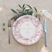 Pink Safari Toile de Jouy | Babyparty