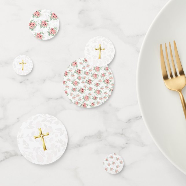 Pink & Sage Green Floral Watercolor Party Konfetti (Von Creator hochgeladen)