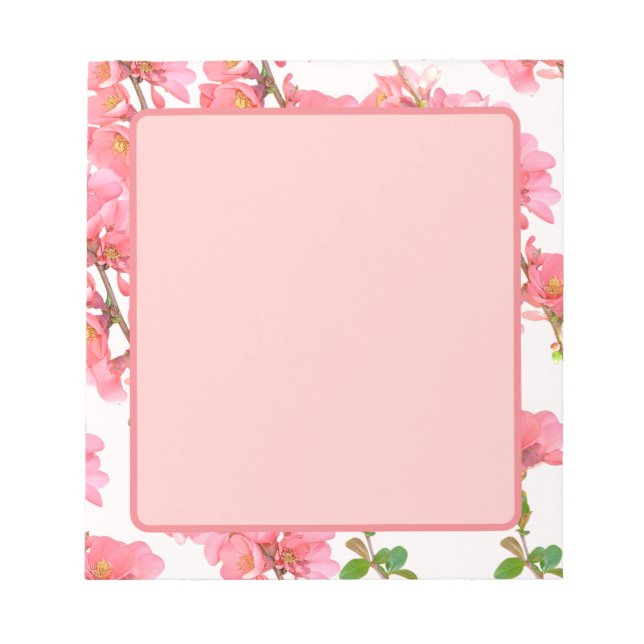 Pink Sakura Blumen Notepad Notizblock (Vorderseite)