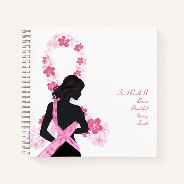 Pink Sakura Breastkrebs Überlebende Freunde Unters Notizbuch (Vorderseite)