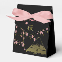 Pink Sakura Gold Schwarz Japanisch Print Feed Box