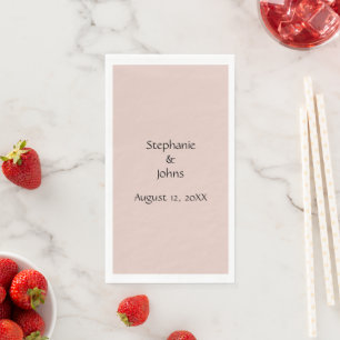 Pink Salt Wedding Custom Couple Name Monogram Nied Serviette