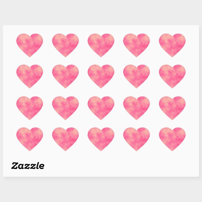 Pink Sandstorm Heart Sticker (Blatt)