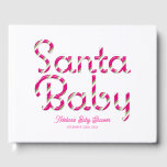 Pink Santa Baby Christmas Baby Showbook Gästebuch<br><div class="desc">Mit diesem festlich rosa Gästebuch "Santa Baby" können Sie süße Erinnerungen genießen. Dieses Hardcover-Gästebuch mit spielerischen Bonbons und personalisierten Veranstaltungsdetails eignet sich hervorragend, um warme Wünsche, elterliche Ratschläge oder Vorhersagen Ihrer Gäste aufzuzeichnen. Eine charmante Touch für Ihre Babydusche zum Thema Urlaub, die sich in den kommenden Jahren als wertvolles Mémento...</div>