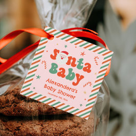 Pink Santa Baby Weihnachtsdusche Geschenkanhänger