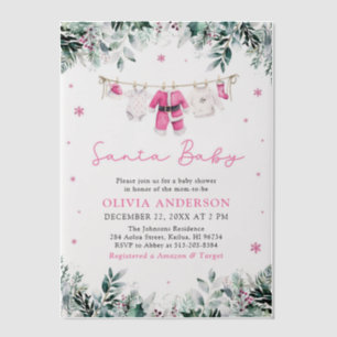 Pink Santa Baby Weihnachtskleidung Kinderdusche