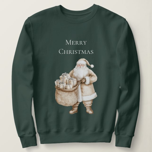 Pink Santa Car Weihnachten Sweatshirt (Design vorne)