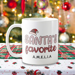 Pink Santas Favorite Custom Kaffeetasse