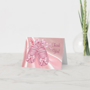Pink Satin Hinterns Baby Girl Danke Karten