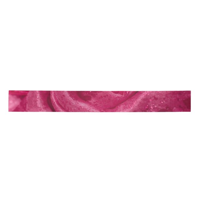 Pink Satin Rose Satinband (Vorderseite)