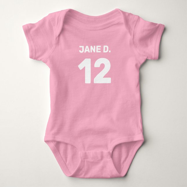 Pink-Säugling (Vorder- und Rückseite) individuell  Baby Strampler (Vorderseite)