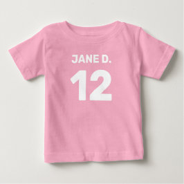Pink-Säugling (vorne und hinten) individuell einst Baby T-shirt