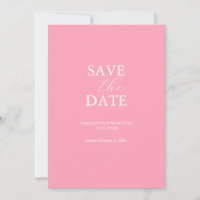 Pink Save The Date Invitation