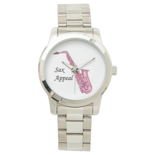 Pink Sax Watch Armbanduhr (Vorderseite)