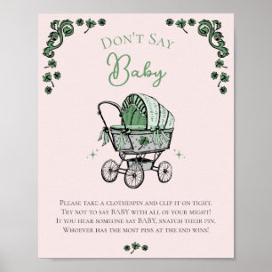 Pink Say Baby Winter Shower Game nicht Poster