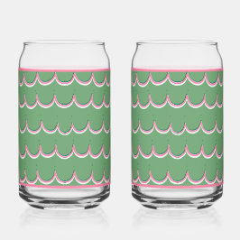 Pink Scallop Soda Glass Dosenglas