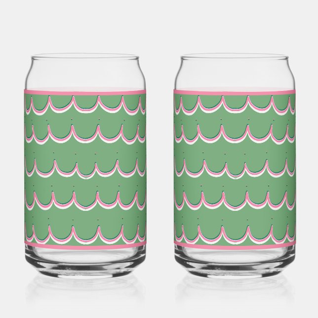 Pink Scallop Soda Glass Dosenglas (Vorderseite)
