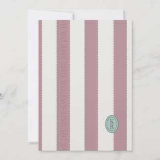 Pink Scallotion Edge Save the Date Einladung