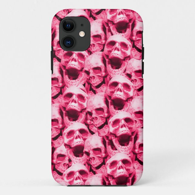 Pink-Schädel Case-Mate iPhone Hülle (Rückseite)