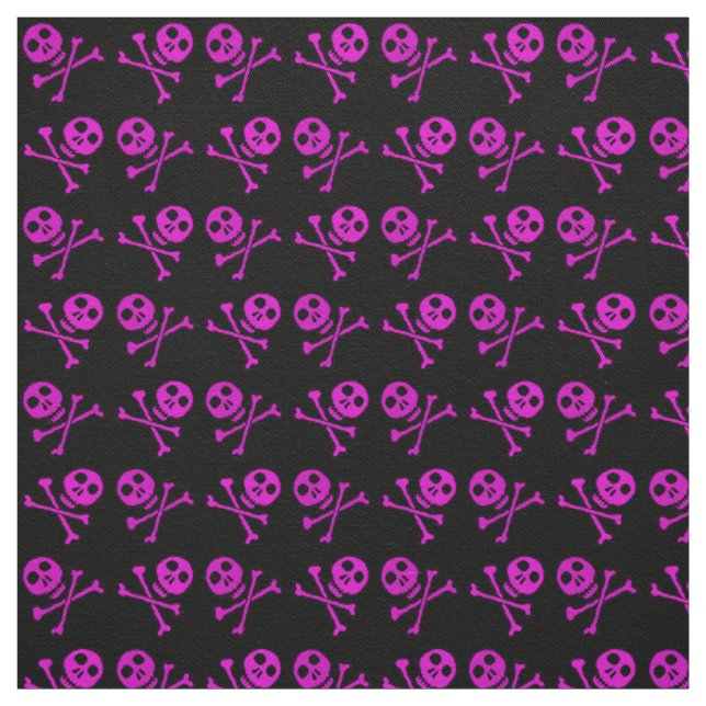 Pink-Schädel-Muster Stoff (Muster)