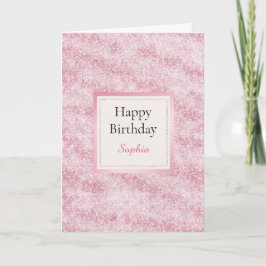 Pink Schimmer Glitter Geburtstag Karte