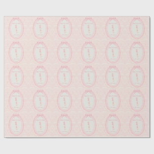 Pink Schleifchen Kokette Alberne Gans 1. Geburtsta Geschenkpapier