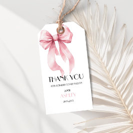 Pink Schleife Geburtstag Geschenkanhänger