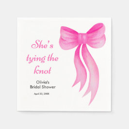 Pink Schleife - Hochzeitsdusche  Serviette