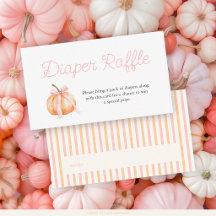 Pink-Schleife-Kürbis-Windel-Raffle-Baby-Party