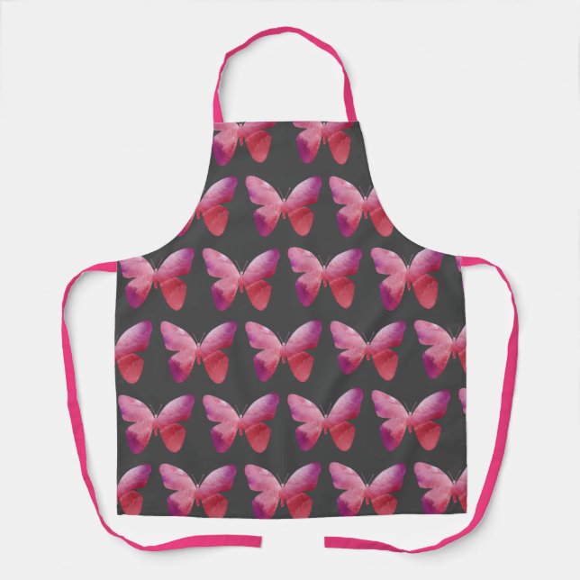 Pink-Schmetterling-Freiheit whimsissig Schürze (Vorderseite)